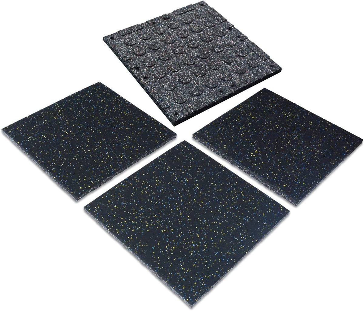 Home Gym Rubber mat Flooring Tiles - 50x50cm - Pack of 4 (Price per 1 sqm)