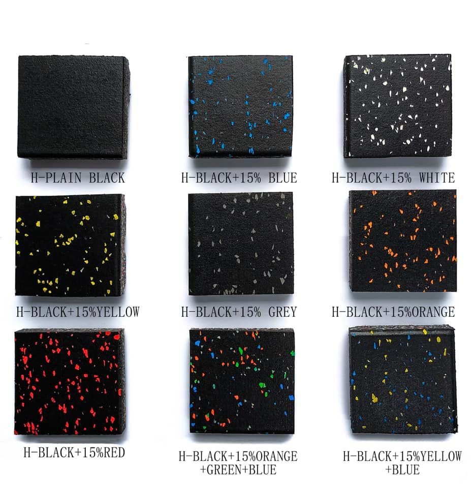 Gym Rubber Flooring Tiles - 50x50cm - Pack of 4 (Price per 1 sqm) - Dstars Gym Equipment Philippines